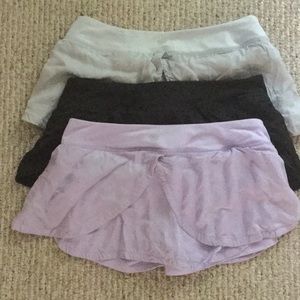 rare xs athleta skort set! purple silver black